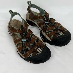 KEEN Newport H2 Men’s Hiking Sandals Closed Toe Brown Green Size 10.5